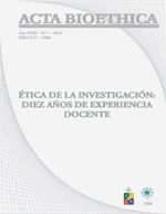 											View Vol. 18 No. 1 (2012): Ética de la investigación: diez años de experiencia docente
										