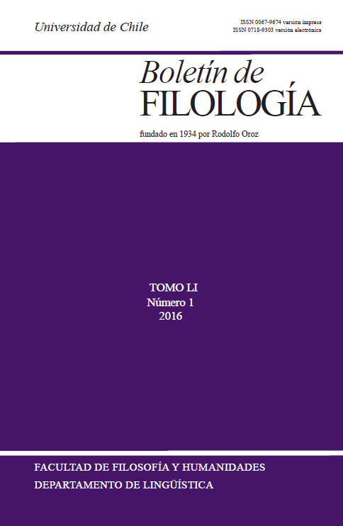 							View Vol. 51 No. 1 (2016): Boletín de Filología
						